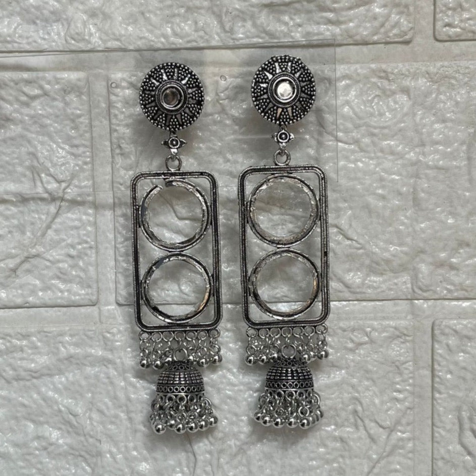 Modern Antique Drop Oxidised Earrings – VOYLLA